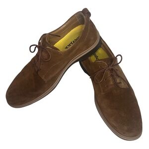 Amberjack Mens Suede Oxford Shoes Lace Up Brown Size 11.5 Made in Portugal